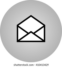 Email symbol letter icon - vector, flat design. Eps 10.