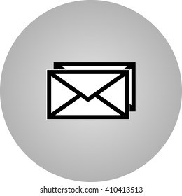 Email symbol letter icon - vector, flat design. Eps 10.