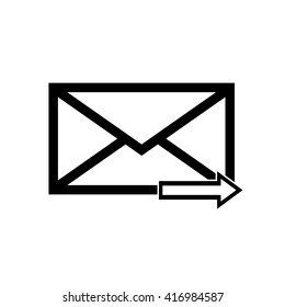 Email symbol letter icon - vector, flat design. Eps 10.