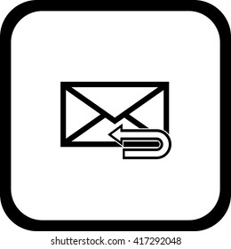 Email symbol letter icon - vector, flat design. Eps 10.