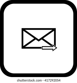 Email symbol letter icon - vector, flat design. Eps 10.