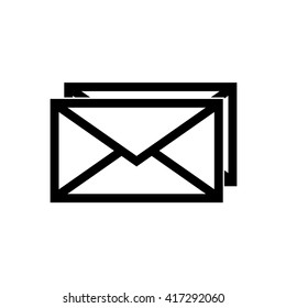 Email symbol letter icon - vector, flat design. Eps 10.