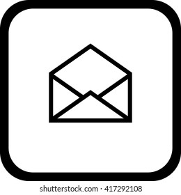 Email symbol letter icon - vector, flat design. Eps 10.