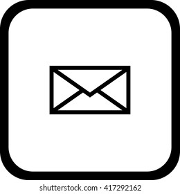 Email symbol letter icon - vector, flat design. Eps 10.