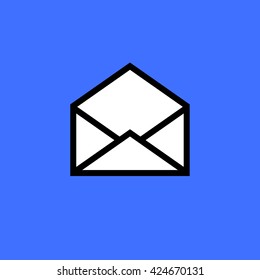 Email symbol letter icon - vector, flat design. Eps 10.