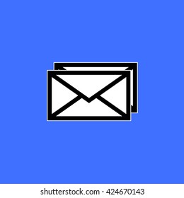 Email symbol letter icon - vector, flat design. Eps 10.