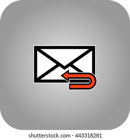 Email symbol letter icon - vector, flat design. Eps 10.