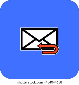Email symbol letter icon - vector, flat design. Eps 10.