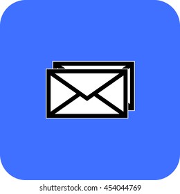Email symbol letter icon - vector, flat design. Eps 10.
