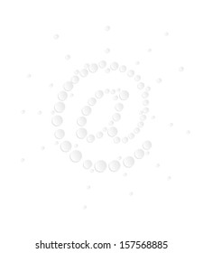 The email symbol made out of bubbles / The bubble email symbol / The email sign
