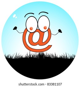 email symbol on field