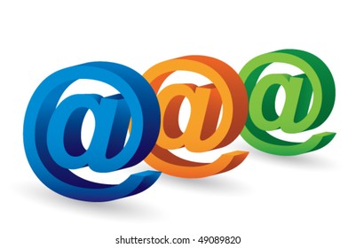 conjunto de símbolos de correo electrónico