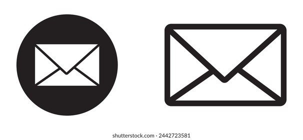 E-mail symbol, vector. Envelope icon set design. Message Icon set vector. Mail Sign and Symbol design for website or apps elements.