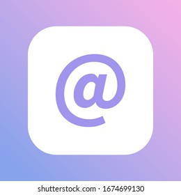 Símbolo de correo electrónico. Icono del vector, diseño plano