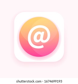 Email symbol. Vector icon, flat design