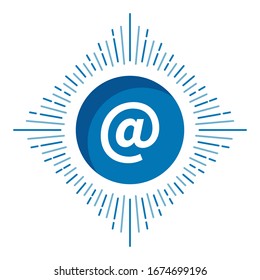Email symbol. Vector icon, flat design