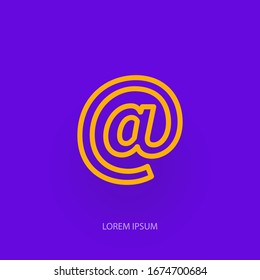 Email symbol. Vector icon, flat design