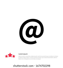 Email symbol. Vector icon, flat design