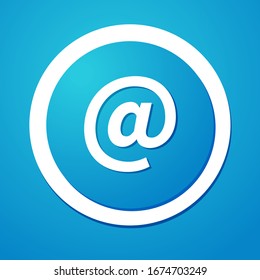Email symbol. Vector icon, flat design
