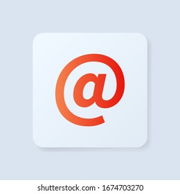 Email symbol. Vector icon, flat design