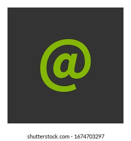 Email symbol. Vector icon, flat design