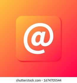 Símbolo de correo electrónico. Icono del vector, diseño plano