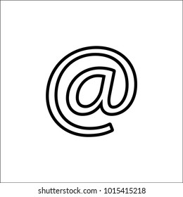 Email symbol - vector icon. At sign