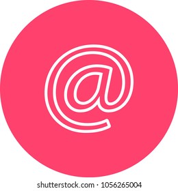 Email symbol - vector icon. At sign