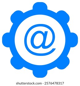 E-mail symbol and wheel on white