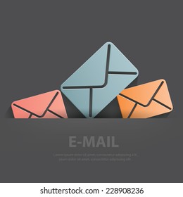 E-mail symbol,Blank for your text,clean vector