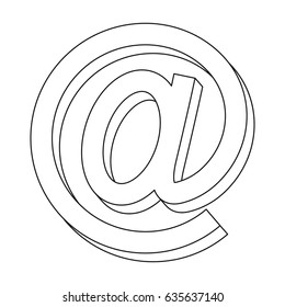 Email symbol.Mail and postman single icon in outline style vector symbol stock illustration web.