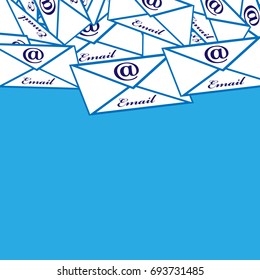 Email symbols isolated on background. Vector illustration.