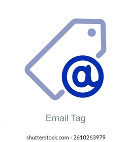 Email Tag and label icon concept