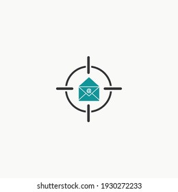 Ilustración vectorial de diseño gráfico de iconos de dirección de correo electrónico