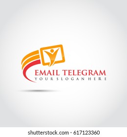 Email Telegram Logo Template. Vector Illustrator Eps.10