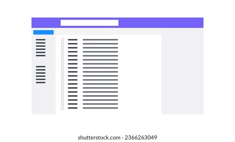Email template on white background. vector