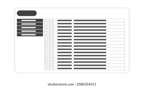 Email template on white background. vector