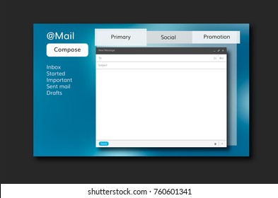 Email Template Vector Mail Inbox Internet Open 