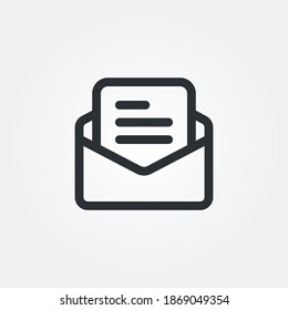 email text icon vector isolated with line style and black color, pixel perfect symbol illustration