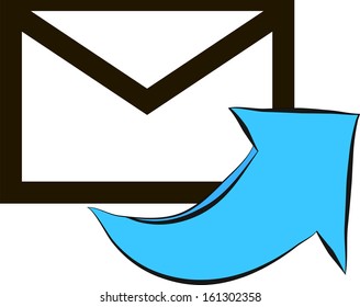 email text message illustration design over white