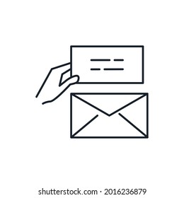 Email thin line icon stock illustration