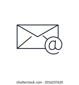 Email thin line icon stock illustration 