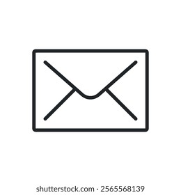Email thin line icons. Perfect pixel on transparent background