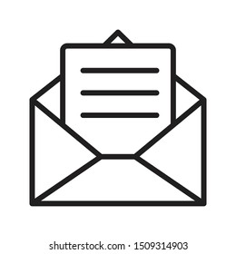 email thin line vector icon