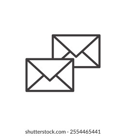 E-Mail thin liner icon vector.