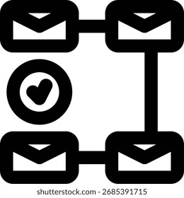 Email Thread, SMTP Outline Icon