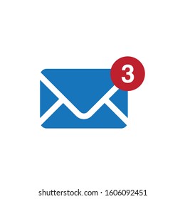 
Email three messages vector illustration