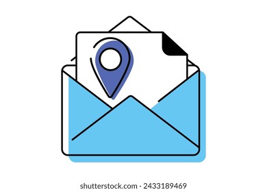 Email tracking line style icon. Post service tracking, abstract concept vector illustration. Parcel monitor, track and trace your shipment, package tracking number, express delivery, online shopping.