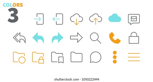 Email UI Pixel Perfect Well-crafted Vector Thin Line Icons 48x48 Ready for 24x24 Grid for Web Graphics and Apps with Editable Stroke. Simple Minimal Pictogram Part 4-5