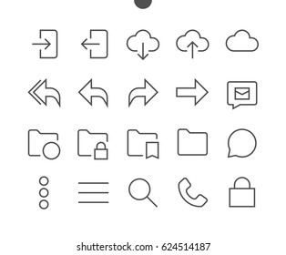 Email UI Pixel Perfect Well-crafted Vector Thin Line Icons 48x48 Ready for 24x24 Grid for Web Graphics and Apps with Editable Stroke. Simple Minimal Pictogram Part 4-5